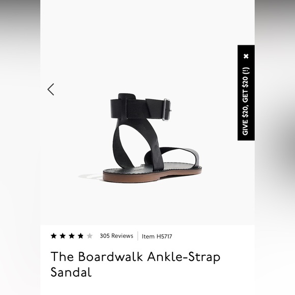Madewell The Boardwalk Ankle Strap Sandal - neutral brown color size 8 like new! - Picture 2 of 6